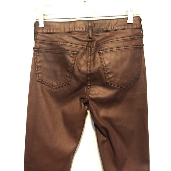 Cache Wine Burgundy Coated Jean Pant Skinny Slim 5 Pocket Stretch 0/2/4 NWT $158 - Picture 3 of 6